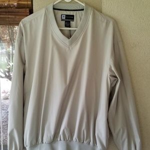 NWT  Vintage Leadbetter 80's tan golf jacket/windshirt SZ Med